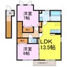 カーサ・シエロ 2LDKの間取り