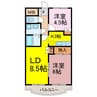 ブリランテ古河 2LDKの間取り