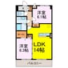 ペットマンションあかやま 2LDKの間取り
