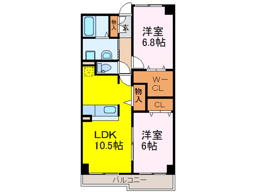 間取図 あかやま弐番館