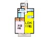 グランボヌールＢ 1LDKの間取り