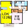 サンファーストＢ 1LDKの間取り