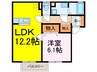 サンファーストＢ 1LDKの間取り
