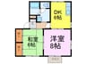 サンハイツＳ　Ａ 2DKの間取り