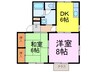 サンハイツＳ　Ａ 2DKの間取り