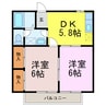 メニーセトル 2DKの間取り