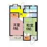 エンゼルハイツ諸川 2Kの間取り