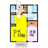 ヒューゲル北ノ内 1DKの間取り