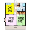 コーポひまわりＣ棟 2DKの間取り