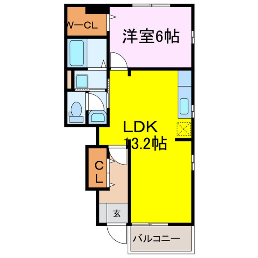 間取図 シャン・ストリームＢ