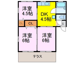 間取図 カーサ女沼Ｂ