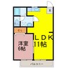 サンスクエア　パート1 1LDKの間取り