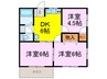 ドミールワイ 3DKの間取り