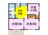 ドミールワイ 3DKの間取り