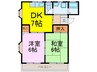 アイの山ハイツＡ 2DKの間取り