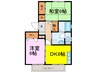 クレスト・コート 2DKの間取り