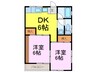 高橋ハイツ 2DKの間取り