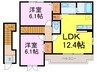 リュエル　１ 2LDKの間取り