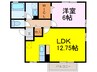 ブルートＢ 1LDKの間取り