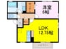 ブルートＢ 1LDKの間取り