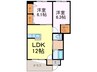 フラワータウン 2LDKの間取り