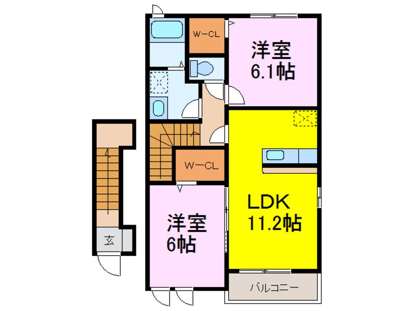 間取図 メイプルコートⅢ