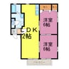 パストラル 2LDKの間取り