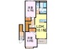 エキュールリープⅡ 2LDKの間取り