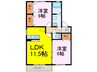 フォレストバレーＣ 2LDKの間取り