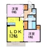メゾン・ド・ルミナスＡ 2LDKの間取り