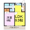 睦ハイツ 1LDKの間取り