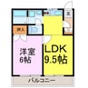 睦ハイツ 1LDKの間取り