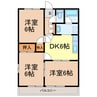 山中ハイツ 3DKの間取り