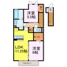 サニーヒルズ 2LDKの間取り