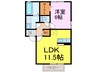 メゾン・ド・ルミナスＣ 1LDKの間取り
