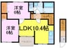 プリメール 2LDKの間取り
