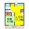 Ｋ＆ＥハイツⅠ 1LDKの間取り