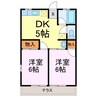 Ｋ＆ＥハイツⅡ 2DKの間取り