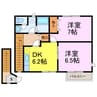 ガーデンヒルズ 2DKの間取り