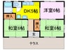 為貝平屋 3DKの間取り