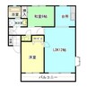 サンフローラ 2LDKの間取り