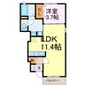 セレーノ 1LDKの間取り