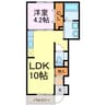 フレスクーラⅢ 1LDKの間取り