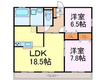 間取図 エストクールＳＡＮＥＩ