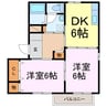 フローラＪ 2DKの間取り