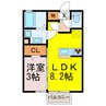 ポラリスＢ 1LDKの間取り