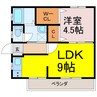 第2サンハイツ 1LDKの間取り