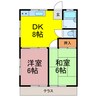 桜コーポ 2DKの間取り