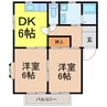 キョウエイコーポC 2DKの間取り
