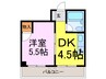 キャッスル古河 1DKの間取り